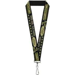 Buckle Down Lanyard-1.0"-Ford F-150 Works Hard, Plays Harder./Stars