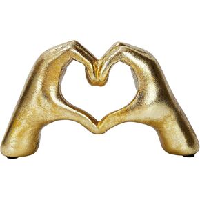 Marble Gesture Heart Decoration, Modern Love Statue Finger, Abstract Heart Hands Sculpture Home Wedding Decoration,Shelf Decor