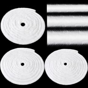 90 Feet White Faux Fur Ribbon Trim Fabric White Feather Boas Garland for Crafts DIY Party Decor,1 Inch x 30ft,2 Inch x 30ft,3 Inch x 30ft