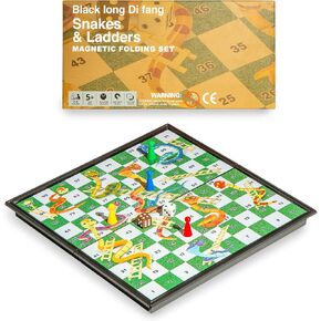 Magnetic Snakes and Ladders Board Game Set - 9.6 Inches
