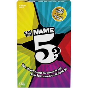 Goliath Name 5 Board Game | Name 5 Things Before Time Runs Out | Party Game, Family Game Night | for 2 or More Players or Teams, Ages 12+