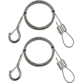2-Piece Adjustable Suspension Cable kit for Heavy Frame Picture Photo Mirror Suspension Artwork Pendant 2m x 2mm Stainless Steel Cable