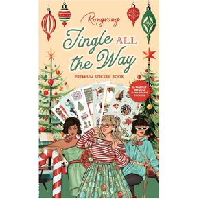 Rongrong Holiday Planner Stickers Book Jingle All The Way Theme for Planners & Journals – Premium Quality Hand Drawn Perfect for Christmas – Scrapbook Accessories – 24 Pages
