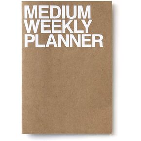 JSTORY Medium Weekly Planner Lays Flat Undated Year Round Flexible Cover One Size Black in Kuwait