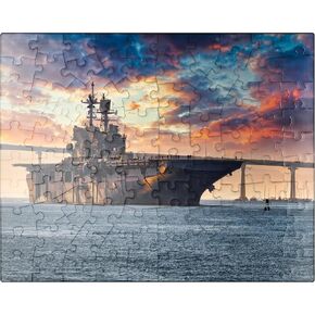 MyPuzzle A U.S. Navy Ship Leaves San Diego Bay and Heads Into The Pacific Ocean - Premium 1000 Piece Jigsaw Puzzle for Adults