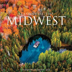 Willow Creek Press Seasons of the Midwest 2025 Wall Calendar (12" x 12")