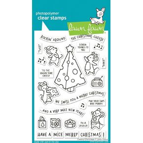 Lawn Fawn LF3500 Cheesy Christmas 4X6 Clear Stamp Set