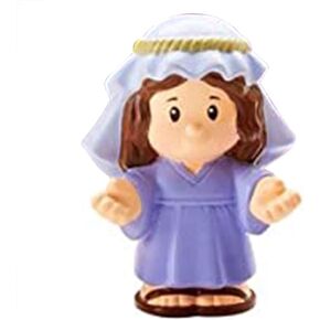 Replacement Figure for Fisher-Price Little People Nativity Set - DPX53 ~ Replacement Figure of Mary Dressed in Blue, Blue, White, Brown
