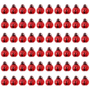 Honbay 60PCS Resin Ladybug Nail Charms Tiny Ladybug Resin Cabochons No Hole Beads for DIY Nail Decoration Phone Case Scrapbooking Crafts