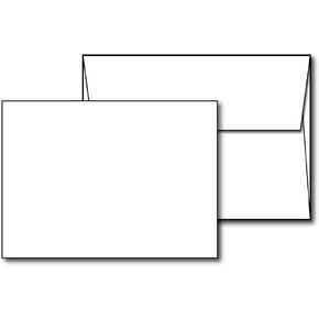 Heavyweight Blank White 5" X 7" Cards with Envelopes - 40 Cards & Envelopes