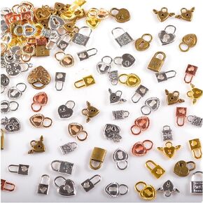 stino 100 Gram Metal Charms for Jewelry Making, Silver & Gold, Bulk Pack for Bracelets, Necklaces, Crafts