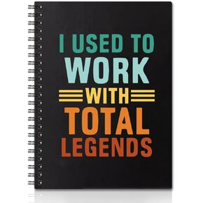 I Used To Work With Total Gold Foil Hardcover 160 Pages Spiral Notebooks, Inspirational Gift Leaving Going Away For Coworker Boss Women Men Farewell, Retirement Goodbye Gifts
