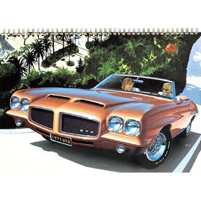 2025 Wall Calendar [12 pages 8"x12"] Classic Cars Vintage Commercial Poster Illustration Seventies Ads in Saudi Arabia