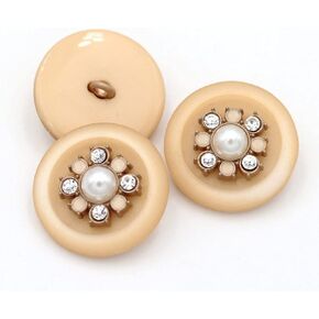 5 Pcs Rhinestone Buttons for Coat Decorative Buttons for Clothing Handicraft Accessories(Black,25mm)