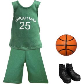Sport Christmas Elf Accessories for Elf Doll Clothes Included Jerseys, Shorts, Shoes, Basketball (Basketball)