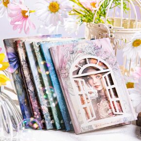 Alideco 180pcs Vintage Scrapbook PaperThe Garden and the Maiden Scrapbooking Paper for Journaling Supplies, Decorative Craft Paper for Junk Journals(huayuanyushaonv)