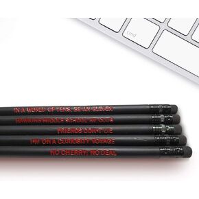 Fresh Prints of CT Stranger Pencils - Inspirational Pencils Engraved With Funny And Motivational Sayings For School And The Office