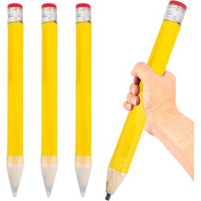 4 عبوات من أقلام الرصاص الخشبية الكبيرة بحجم 13 بوصة، أقلام رصاص خشبية كبيرة ومبتكرة عملاقة من الخشب الأصفر، دعائم أقلام رصاص ضخمة للأطفال وطلاب المدارس والمكتب والحفلات المنزلية in Kuwait