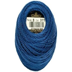 DMC 116 8-311 Pearl Cotton Thread Balls, Medium Navy Blue, Size 8