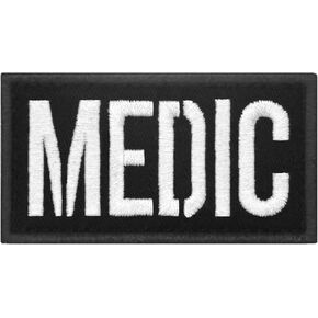 EmbTao Tactical Medic Patch Morale Badge Embroidered Applique Fastener Hook & Loop Emblem