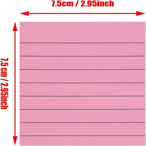 Mini Skater 2 حزمة ملاحظات لاصقة مع خط 7.5x7.5 سم علامات تبويب كتاب ذاتية اللصق علامات ورقية لوحة ملاحظات لاصقة 100 ورقة (أبيض) in Saudi Arabia