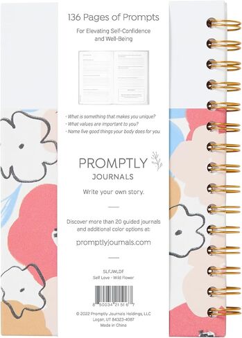 المجلات الفورية، مجلة حب الذات: 52 أسبوعًا من التأكيد (وردي مرقط، كتان/جلد) | مجلة الرعاية الذاتية | مجلة تخفيف التوتر | مجلة العافية للنساء in Kuwait