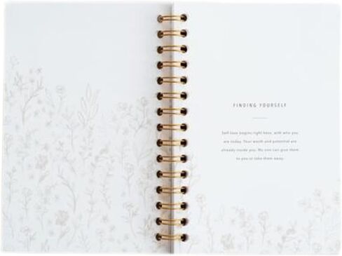 المجلات الفورية، مجلة حب الذات: 52 أسبوعًا من التأكيد (وردي مرقط، كتان/جلد) | مجلة الرعاية الذاتية | مجلة تخفيف التوتر | مجلة العافية للنساء in Kuwait