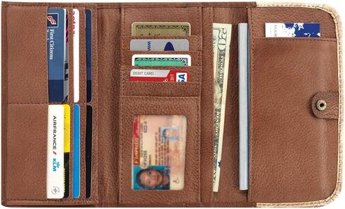 American West Women's Cow Town Chocolate Pony Hair Tri-Fold Wallet Chocolate One Size in Kuwait