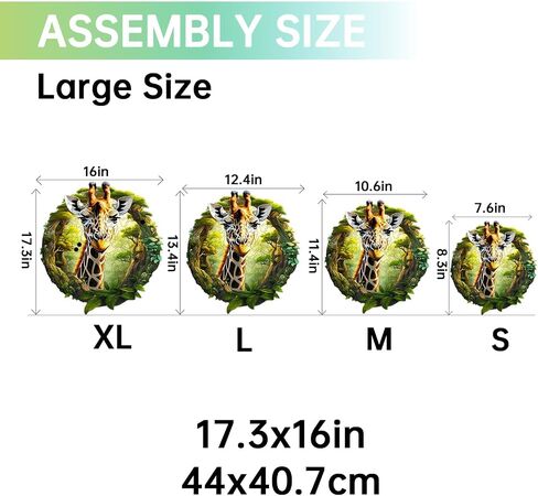 Jigfoxy Wooden Puzzles for Adults, Giraffe Wood Puzzles Adult, Unique Animal Shape Wooden Jigsaw Puzzles, for Puzzles Lovers Family Friend (XL-17.3 * 16in-469pcs) in Saudi Arabia