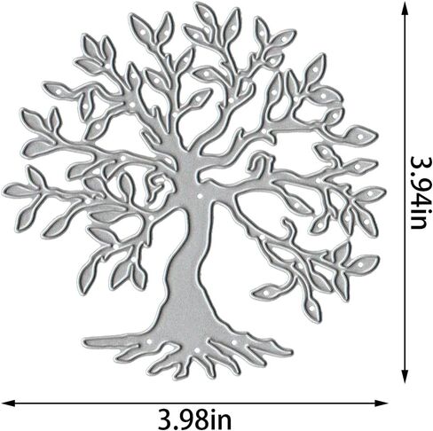 ALIBBON 2Pcs Fall Tree Die Cuts for Card Making and Scrapbooking, Autumn Leaves Cutting Dies Metal Template Molds, Thank You Words Die Cuts for DIY Photo Album Paper Embossing Card Making Decoration in Kuwait