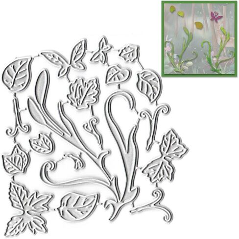ALIBBON 2Pcs Fall Tree Die Cuts for Card Making and Scrapbooking, Autumn Leaves Cutting Dies Metal Template Molds, Thank You Words Die Cuts for DIY Photo Album Paper Embossing Card Making Decoration in Saudi Arabia
