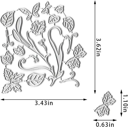ALIBBON 2Pcs Fall Tree Die Cuts for Card Making and Scrapbooking, Autumn Leaves Cutting Dies Metal Template Molds, Thank You Words Die Cuts for DIY Photo Album Paper Embossing Card Making Decoration in Saudi Arabia
