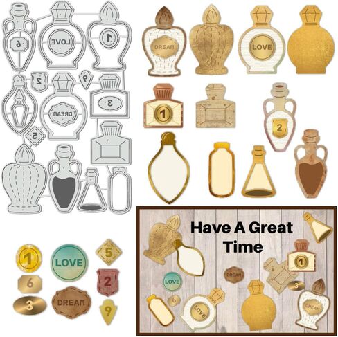 BENECREAT Heart with Letters Cutting Dies, Love Candy Tablets Die Cuts Embossing Stencils for DIY Scrapbooking Photo Album Decorative Embossing Paper Card in Saudi Arabia