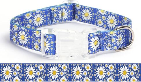 Serijoars Girl Dog Collars with Daisy Patterns, Cute Dog Collar for Female Dogs, Adjustable Soft Durable Pet Collars for XS Small Medium Large Dogs (Purple, Small) in Saudi Arabia