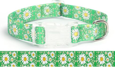 Serijoars Girl Dog Collars with Daisy Patterns, Cute Dog Collar for Female Dogs, Adjustable Soft Durable Pet Collars for XS Small Medium Large Dogs (Purple, Small) in Saudi Arabia