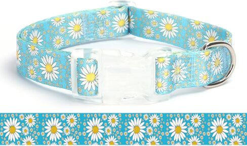 Serijoars Girl Dog Collars with Daisy Patterns, Cute Dog Collar for Female Dogs, Adjustable Soft Durable Pet Collars for XS Small Medium Large Dogs (Purple, Small) in Saudi Arabia