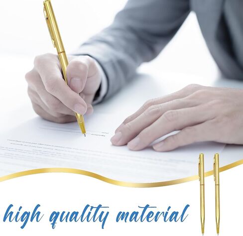12 قطعة من أقلام الحبر الأزرق الذهبية الرفيعة 1 ملم أقلام ذهبية للوازم المكتبية في حفلات الزفاف (نمط قديم) in Kuwait