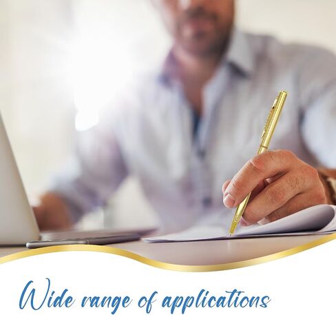 12 قطعة من أقلام الحبر الأزرق الذهبية الرفيعة 1 ملم أقلام ذهبية للوازم المكتبية في حفلات الزفاف (نمط قديم) in Kuwait