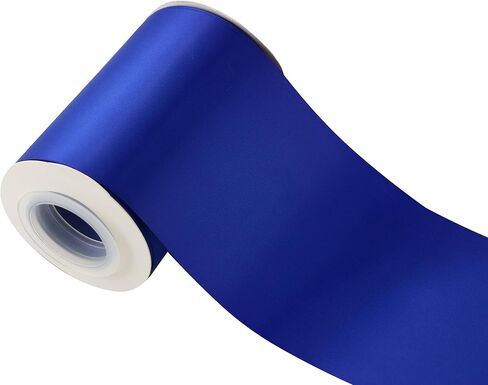 MAYREEL Dusty Blue Satin Ribbon 4 Inch Thick Extra Wide Blue Ribbon for Gift Wrapping Wedding Chair Sash Home Decoration Garland 10 Yards in Kuwait