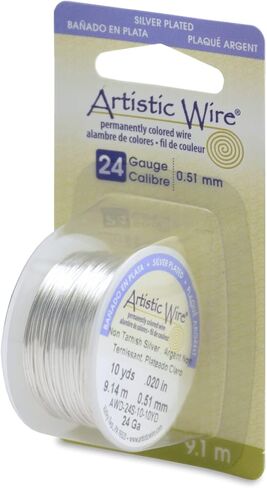 Artistic Wire, 26 Gauge Tarnish Resistant Tinned Copper Craft Wire, Silver Color, 15 yd in Saudi Arabia