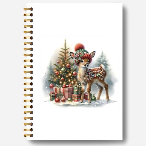 دفتر ملاحظات الرنة لشجرة عيد الميلاد، مجلة عيد الميلاد، هدايا الغزلان، هدايا مكتب عيد الميلاد لزملاء العمل، دفتر تكوين عيد الميلاد، لوازم مكتب عيد الميلاد، دفتر حلزوني 5.5x8.3 بوصة in Kuwait