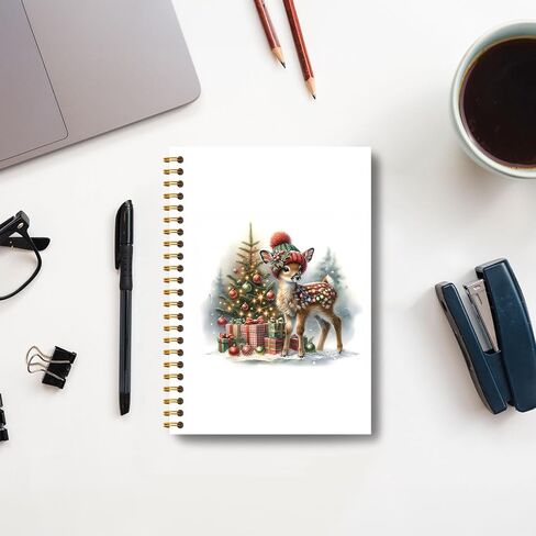 دفتر ملاحظات الرنة لشجرة عيد الميلاد، مجلة عيد الميلاد، هدايا الغزلان، هدايا مكتب عيد الميلاد لزملاء العمل، دفتر تكوين عيد الميلاد، لوازم مكتب عيد الميلاد، دفتر حلزوني 5.5x8.3 بوصة in Kuwait