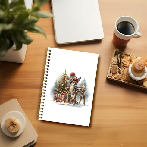 دفتر ملاحظات الرنة لشجرة عيد الميلاد، مجلة عيد الميلاد، هدايا الغزلان، هدايا مكتب عيد الميلاد لزملاء العمل، دفتر تكوين عيد الميلاد، لوازم مكتب عيد الميلاد، دفتر حلزوني 5.5x8.3 بوصة in Kuwait
