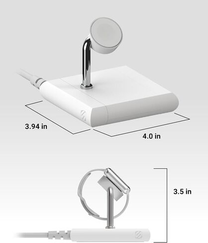 Scosche BL2MDPWT-AP BaseLynx™ 2.0 Vert, 60W USB-C Vertical Charging Station for Multiple Devices, Charger Organizer w/ 3 PD Fast Charge Ports, Modular System Compatible with Apple iPhone & iPad, White in Kuwait