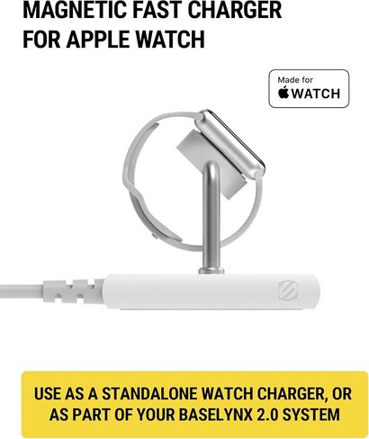 Scosche BL2MDPWT-AP BaseLynx™ 2.0 Vert, 60W USB-C Vertical Charging Station for Multiple Devices, Charger Organizer w/ 3 PD Fast Charge Ports, Modular System Compatible with Apple iPhone & iPad, White in Kuwait
