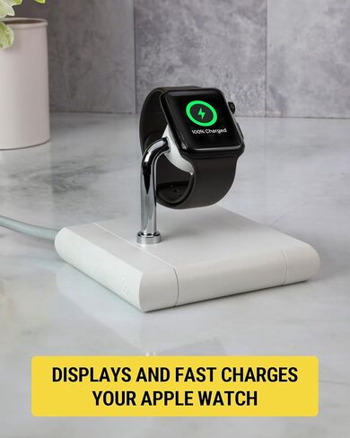 Scosche BL2MDPWT-AP BaseLynx™ 2.0 Vert, 60W USB-C Vertical Charging Station for Multiple Devices, Charger Organizer w/ 3 PD Fast Charge Ports, Modular System Compatible with Apple iPhone & iPad, White in Kuwait