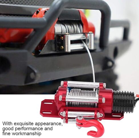 POCREATION Rc ونش معدني، Rc ونش 7.2-8V 1/10 مقياس Rc نموذج مركبة زاحفة سيارة ملحق ونش معدني، Rc ونش مع جهاز تحكم عن بعد in Saudi Arabia