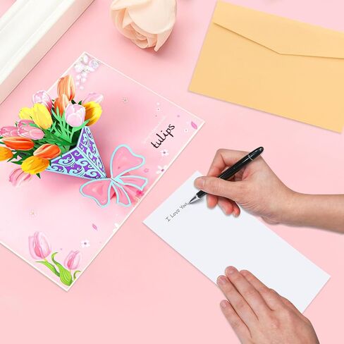 GUAGUA Colorful Butterfly Birthday Card, 3D Greeting Pop up Card with Envelopes for Any Occasion, Birthday Valentines Day Thank You Dazzle Butterfly Greeting Card for Girls Women Friends Gift, Purple in Saudi Arabia