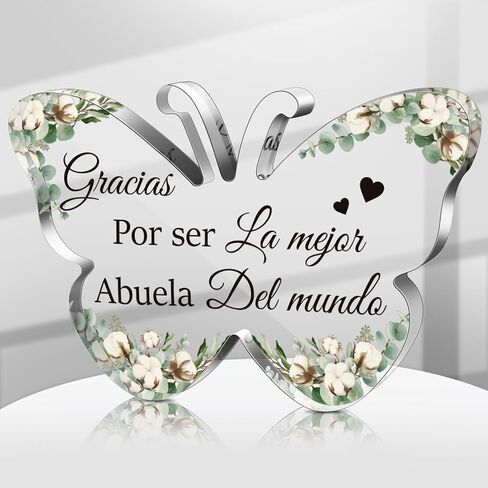 Shellwei Spanish Christian Acrylic Gift for Women Religious Inspirational Gift with Bible Verse Desk Decor Bible Verse Prayer Gift for Women Christmas Birthday Scripture Gift (Cute) in Saudi Arabia