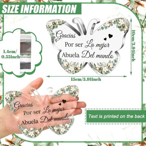 Shellwei Spanish Christian Acrylic Gift for Women Religious Inspirational Gift with Bible Verse Desk Decor Bible Verse Prayer Gift for Women Christmas Birthday Scripture Gift (Cute) in Saudi Arabia